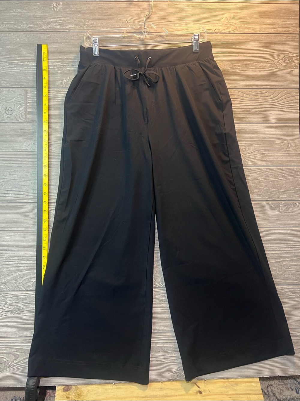 90 degrees Women's Wide-Leg Drawstring Pants - Black